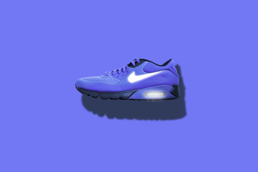 White Nike Running Shoe on Asphalt